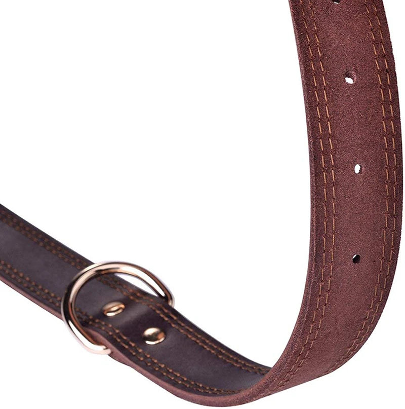 Collier chien MATEOM™ | cuir double anneau D