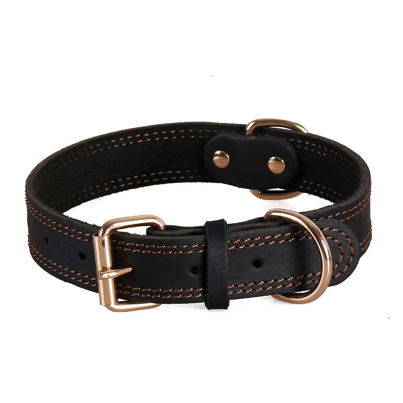 Collier chien MATEOM™ | cuir double anneau D