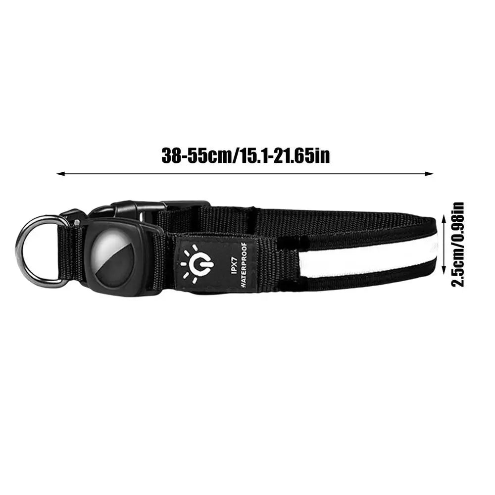 Collier lumineux chien BOLA™ | USB rechargeable Air tag