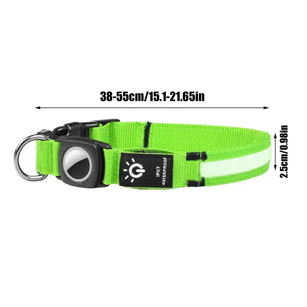 Collier lumineux chien BOLA™ | USB rechargeable Air tag