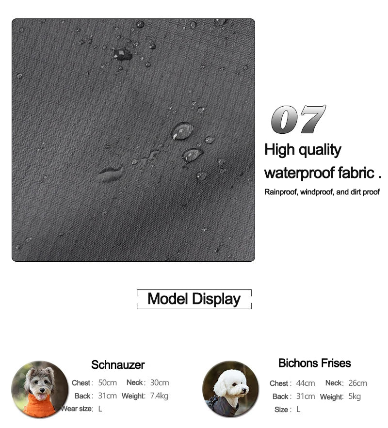 Imperméable pour chien HALUK™ | manteau de pluie avec harnais
