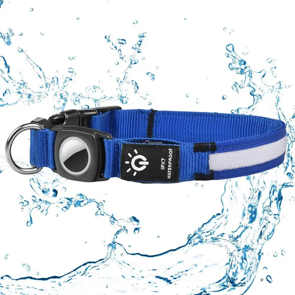 Collier lumineux chien BOLA™ | USB rechargeable Air tag