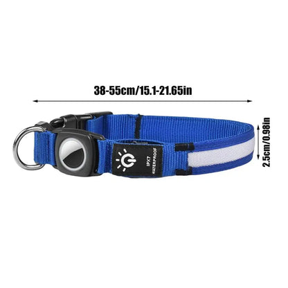 Collier lumineux chien BOLA™  | USB rechargeable Air tag