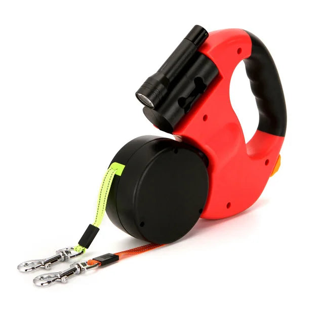 Laisse double pour chien  BENETOS™ | rétractable