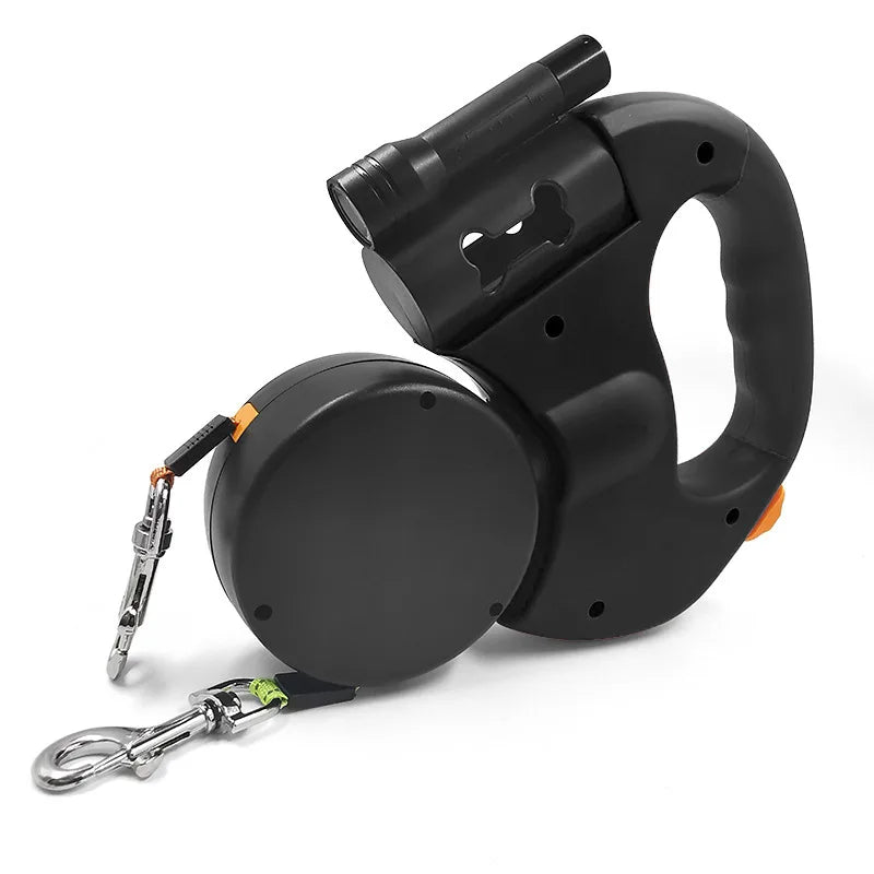 Laisse double pour chien  BENETOS™ | rétractable