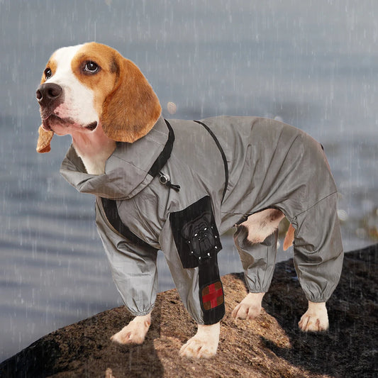Veste imperméable pour chien ONEM™ | manteau de pluie réfléchissant